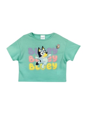 Playera Bluey Manga Corta Para Niña