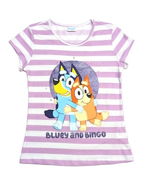 Playera Panaderia Bluey Manga Corta Para Niña