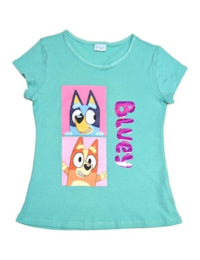 Playera Panaderia Bluey Manga Corta Para Niña