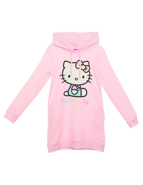 Vestido Hello Kitty Manga Regular Para Niña