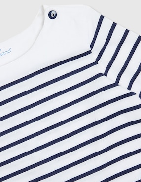 Playera Weekend manga larga para niña