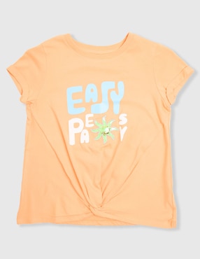 Playera Weekend manga corta para niña