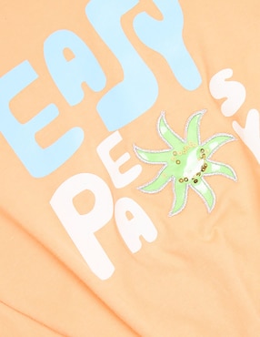 Playera Weekend manga corta para niña