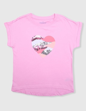 Playera Weekend manga corta para niña
