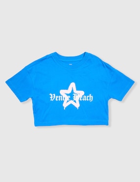 Playera Weekend manga corta para niña