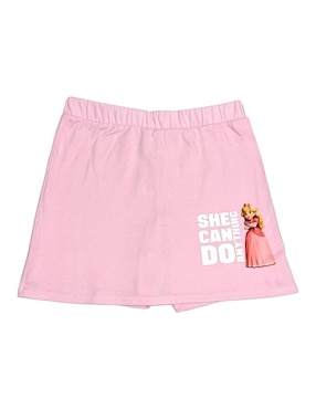 Falda short Universal Mario Bros Princesa Peach para niña