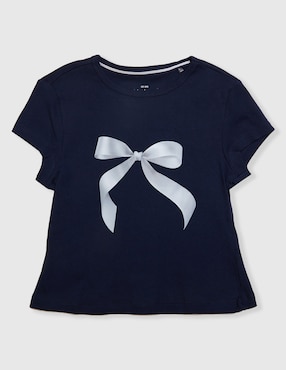 Playera Weekend manga corta para niña