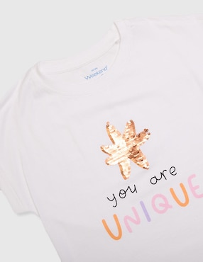Playera Weekend manga corta para niña
