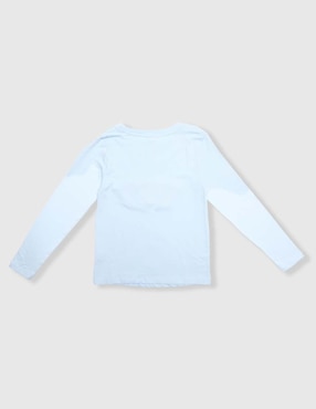 Playera Weekend manga larga para niña