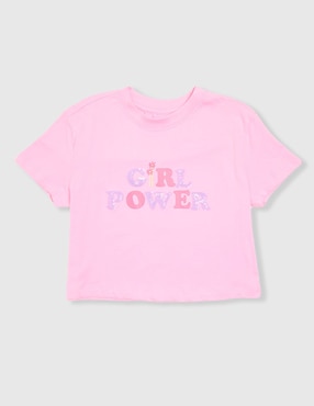Playera Weekend manga corta para niña