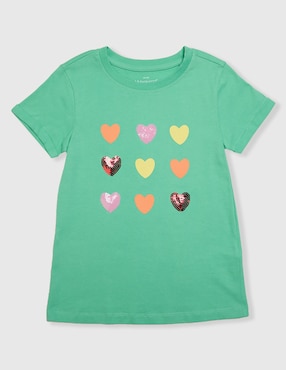 Playera Weekend manga corta para niña