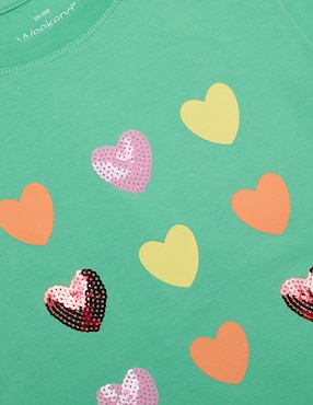 Playera Weekend manga corta para niña