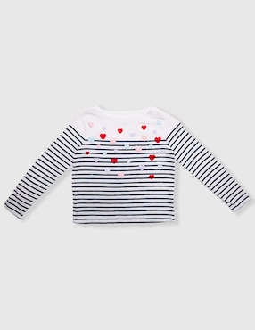 Playera Weekend manga larga para niña