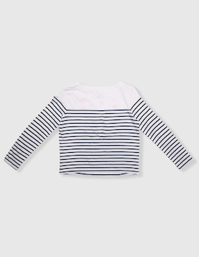 Playera Weekend manga larga para niña