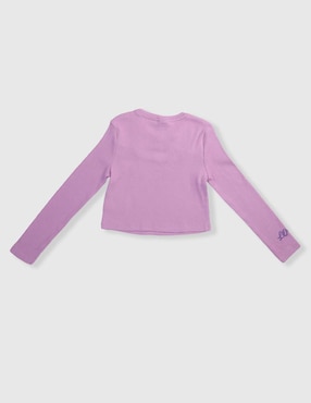 Playera Weekend manga larga para niña