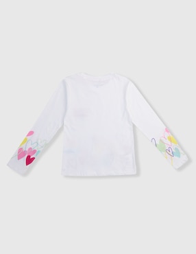 Playera Weekend manga larga para niña