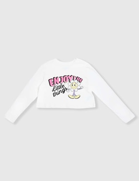 Imagen de producto Playera Weekend manga larga para niña