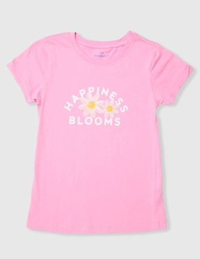 Playera Weekend manga corta para niña