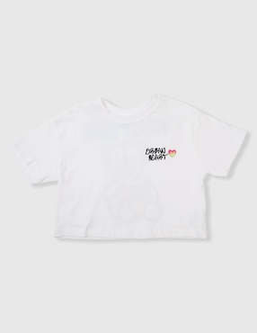 Playera Weekend manga corta para niña