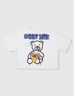 Playera Weekend manga corta para niña