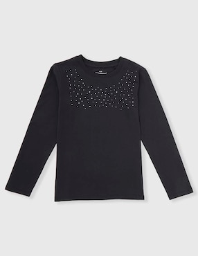 Playera Weekend manga larga para niña