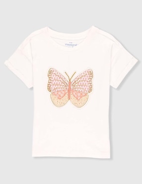 Playera Weekend manga corta para niña