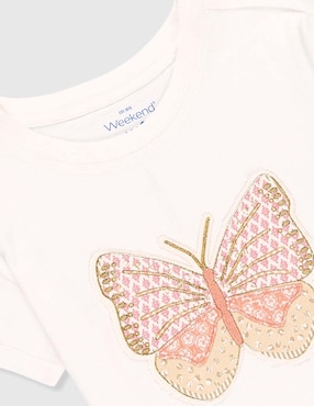 Playera Weekend manga corta para niña