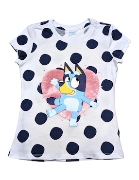Playera Bluey manga corta para niña