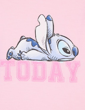 Playera Disney DTR Stitch manga corta para niña