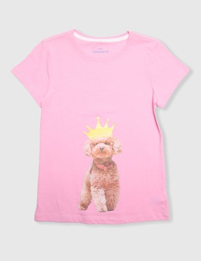 Playera Weekend manga corta para niña