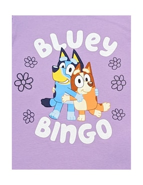 Playera Bluey Bluey y Bingo sin manga para niña