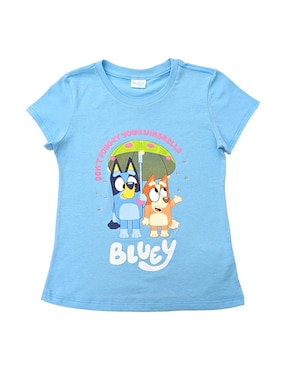Playera Bluey Bluey y Bingo manga corta para niña
