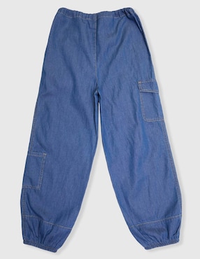 Jeans jogger straight Weekend lavado medio para niña