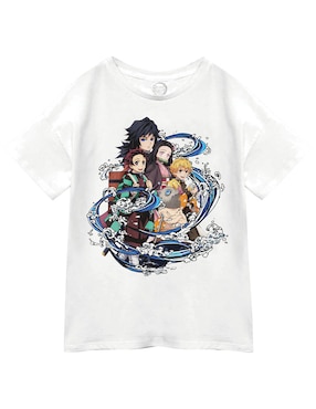 Playera Demon Slayer manga corta para niña