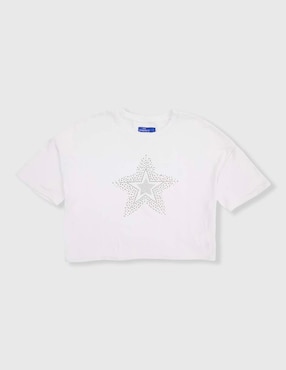 Playera Weekend manga corta para niña