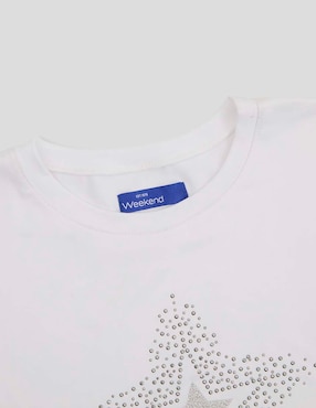 Playera Weekend manga corta para niña