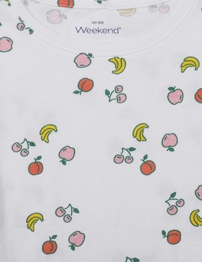 Playera Weekend manga corta para niña