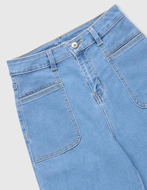 Jeans campana Weekend lavado claro para niña