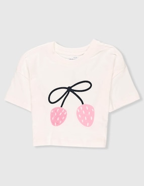 Playera Weekend manga corta para niña