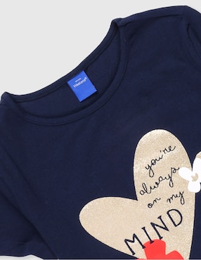 Playera Weekend manga corta para niña