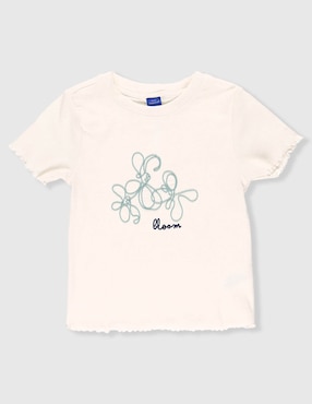 Playera Weekend manga corta para niña