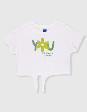 Playera Weekend manga corta para niña