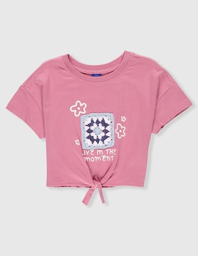 Playera Weekend manga corta para niña