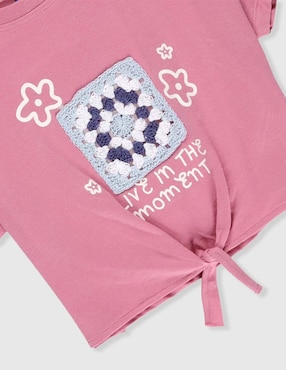 Playera Weekend manga corta para niña
