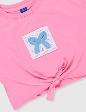 Playera Weekend manga corta para niña