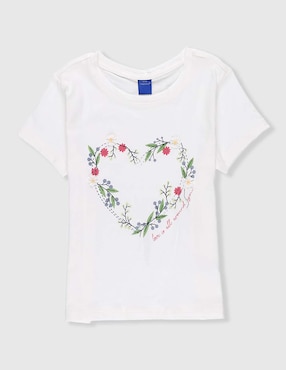 Playera Weekend manga corta para niña