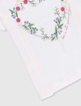 Playera Weekend manga corta para niña