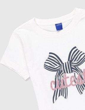 Playera Weekend manga corta para niña