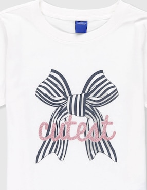 Playera Weekend manga corta para niña