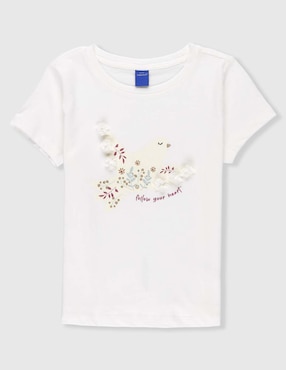 Playera Weekend manga corta para niña
